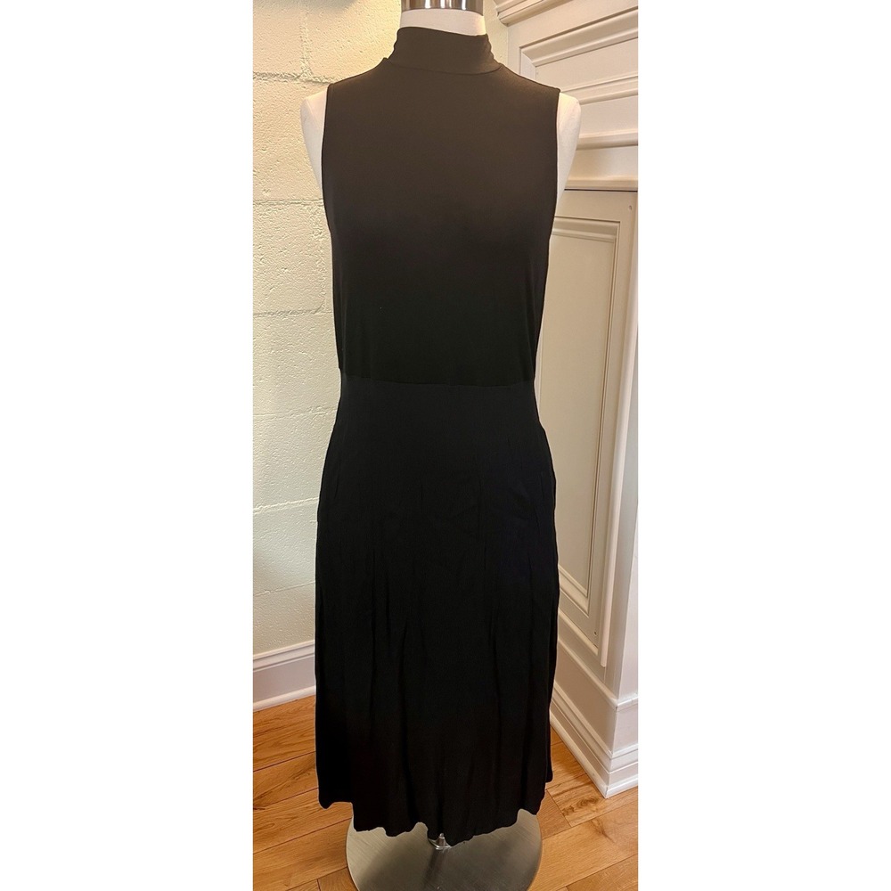 LOVESTITCH HIGH NECK JERSEY MAXI DRESS WITH POCKETS WOMENS SIZE SMALL